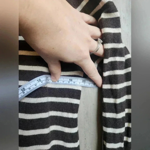 Tory Burch Women's Felicia Tunic Striped Wool Cashmere Blend Sweater LG - Picture 10 of 12